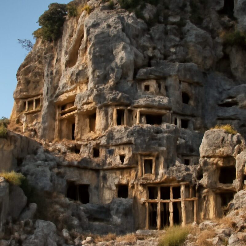 Lycia rock cut tombs